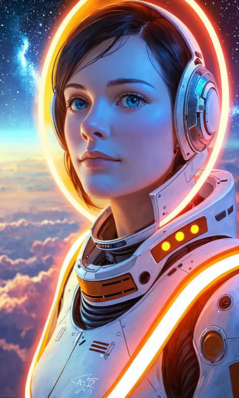 score_9, score_8_up, score_7_up, realistic, artistic, digital art, cinematic lighting, vivid, 1girl, A female space pilot in a sleek, futuristic suit, standing next to her spaceship, cosmos background, masterpiece, absurdres, dynamic, high-resolution, highly detailed, fantasy, digital art, highly detailed, overall detail, atmospheric lighting, Awash in a haze of light leaks reminiscent of film photography, awesome background, highly detailed styling, studio photo, intricate details, highly detailed, cinematic, <lora:MJ52:0.7>