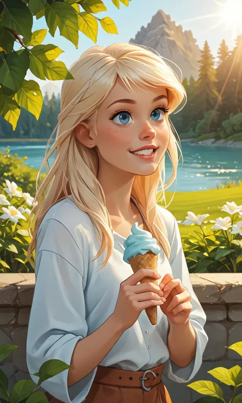 score_9,score_8_up,score_7_up,score_6_up, polar bear eating ice cream, outdoors, sunlight, masterpiece, absurdres, <lora:ArielPonyXL_character:0.7> ArielWaifu, <lora:Fant5yP0ny:0.4> , <lora:OtherStyle_03:0.7>, <lora:1dkXLP:0.4> 1dk,