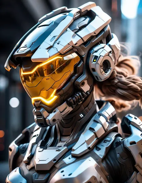 sci-fi skin HALO, a character in a futuristic suit with glowing visor, sigma female, titanium armor, andree wallin, concept art|feng zhu, artstyle andree wallin, artgerm, 3d unreal engine, olchas logan cure liang xing, hard surface character pinterest, 4 k portrait, loba andrade from apex legends