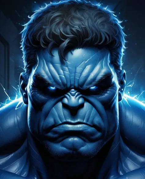 young man, anime style, a close up of a man with a very big face, joe madureira, strong and imposing, portrait of the hulk, hulking, by Roman Bezpalkiv, marvelous expression, epic portrait of menacing, style of raymond swanland, by Aleksander Gine, wojtek fus, muscular character, by Arthur Pan, hulk like physique, cartoon