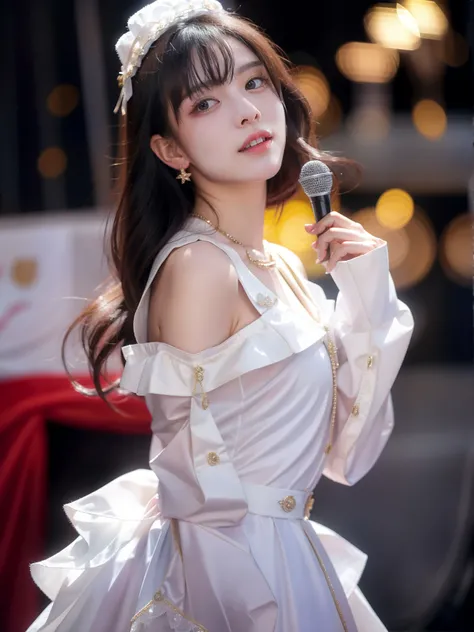 <lora:jp idol costume:0.6>,girl idol,
japanese idol outfit in white,black,
stage,performance site,bokeh,
8k,RAW photo,best quality,masterpiece,realistic,photo-realistic,
<lora:S-shape body(1.5-2.5)_v1.0:0>,<lora:ClothingAdjuster3:-0.3>,<lora:AdvancedEnhancer:1>,