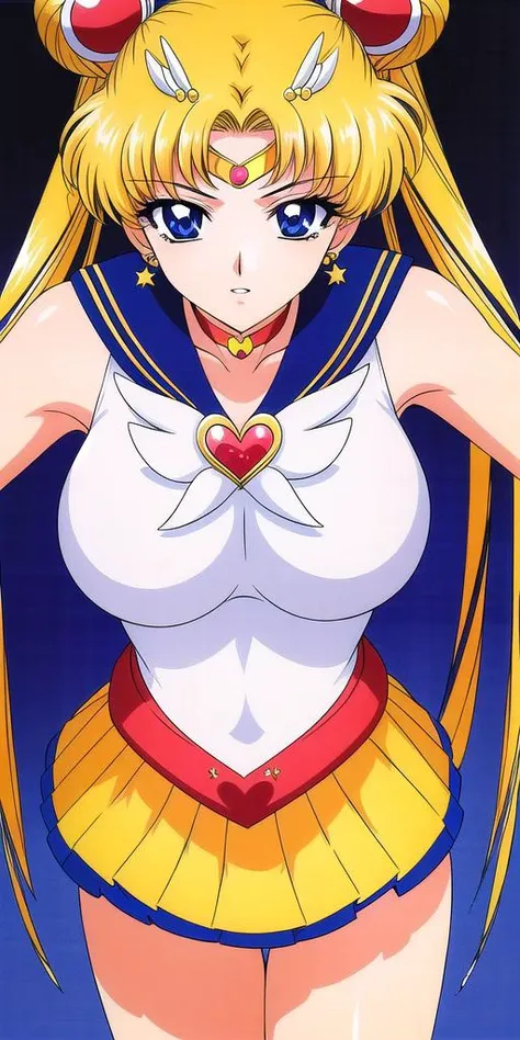 <lora:SMUsagiTsukinoV3:.7>, SMUsagiTsukino, large_breasts, standing, solo, masterpiece, best quality, detailed face, detailed eyes, highres, masterpiece, best quality, detailed face, detailed eyes, highres, SMEternalOutfit