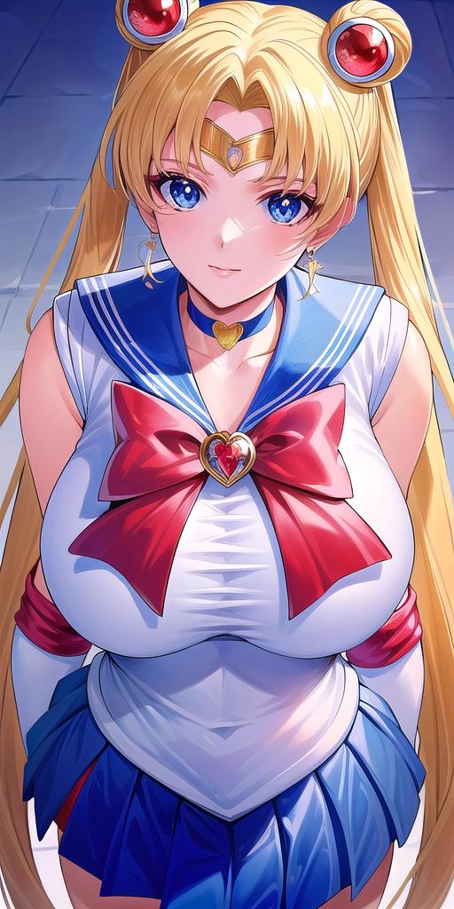 A Woman In A Sailor Outfit With Long Blonde Hair And Blue Eyes SeaArt AI