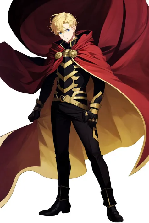 masterpiece, best quality,  absurdres, FEH, <lora:FEH:0.8>, white background, simple background, 
1boy, solo, standing, full body, ares \(fire emblem\), medium hair, blonde hair, coat, cape