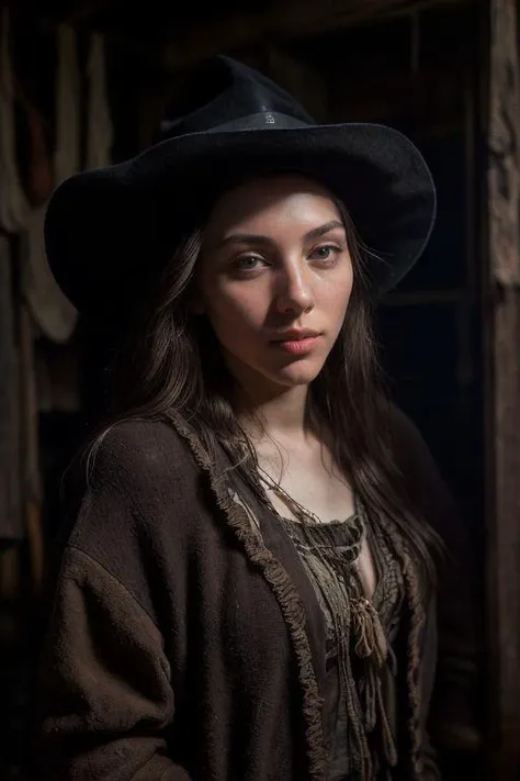 DEN_lenore_steamgirl,
((dressed in rags:1.2) in a (shanty shack:1.1) made of wood and sticks, apothecary, (alchemy:1.1), witchdoctor, mystic, decaying, (rundown shack:1.2), (dark room:1.2), shanty shack, (wearing raggedy clothing:1.1), (rag clothes:1.2):1.2),
bokeh, f1.4, 40mm, photorealistic, raw, 8k, textured skin, skin pores, intricate details  <lora:epi_noiseoffset2:1>, epiCRealism <lora:ClothingAdjuster3:-1>