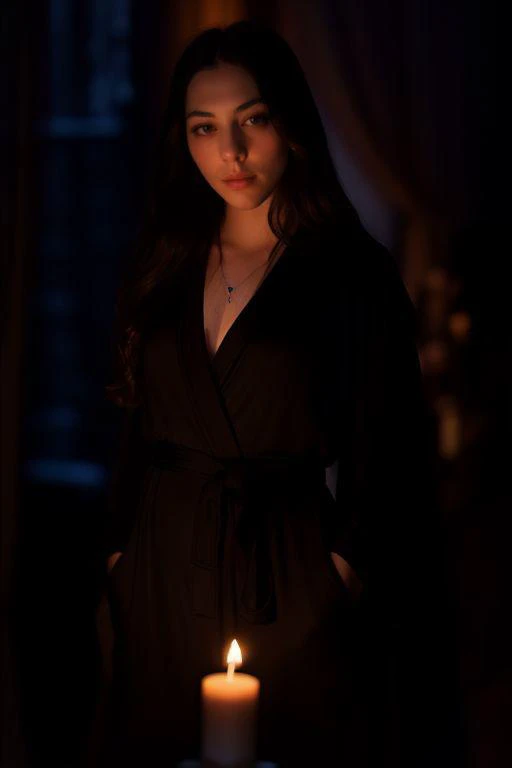 DEN_lenore_steamgirl,
(in a dark room in (pitch black:1.2) amongst a (candle light vigil:1.2), (candles:1.1), (candle light:1.1), (pitch black room:1.2), (darkness:1.1), wearing a (sheer robe:1.1), robe, sheer, (lots of candles:1.2):1.2),
bokeh, f1.4, 40mm, photorealistic, raw, 8k, textured skin, skin pores, intricate details  <lora:epi_noiseoffset2:1>, epiCRealism <lora:ClothingAdjuster3:-1>