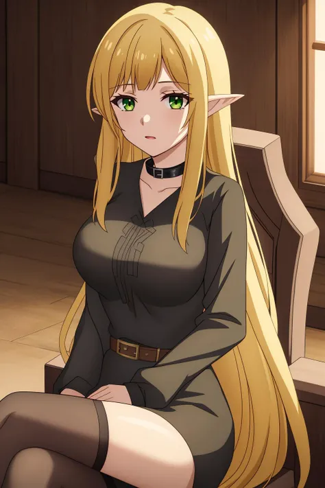 Anime background art, bottom of room, one bed, lying on a bed, beautiful anime scenes, 4K anime art wallpaper, 4k anime art wallpaper, Rosla global illumination, anime girl, 1 girl, LORA similar, best quality, detailed, alone, looking at the viewer, mouth closed, smile, long hair, definition in the eye, perfect face, perfect hair, blonde hair, blue eyes, Elf's ears, bid tits, whole body, naked, showing her vagina, perfect vagina, legs open, open vagina, open legs, see vagina
