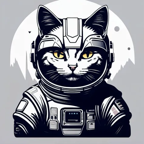 astronaut cat, epic, cinematic, simple background, T Shirt Design, TShirtDesignAF, <lora:TShirtDesignRedmond2.1V-FreedomRedmond-TShirtDesign-TShirtDesignAF:1>