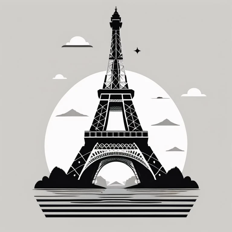 A Eiffell Tower, minimalist, 
T shirt design,TshirtDesignAF,<lora:TshirtDesign21Config4WithTEV2:1>