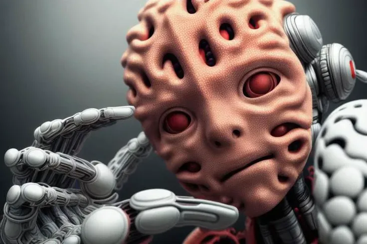 photorealistic, (Hyperrealistic art RAW analog photo of a sculpture of a neural network, synthetic porcelain girl, red((mechanical, white skin:2, trypophobia:0.8, looking at viewer)), (sharp focus, hyper detailed, highly intricate, physically based unbiased rendering), natural lighting, <lora:add-detail-xl:3> . Extremely high-resolution details, photographic, realism pushed to extreme, fine texture, incredibly lifelike, cinematic, 35mm film, 35mm photography, film, photo realism, DSLR, 8k uhd, hdr, ultra-detailed, high quality, high contrast,:1.2) vivid colors, highly detailed, abstract,