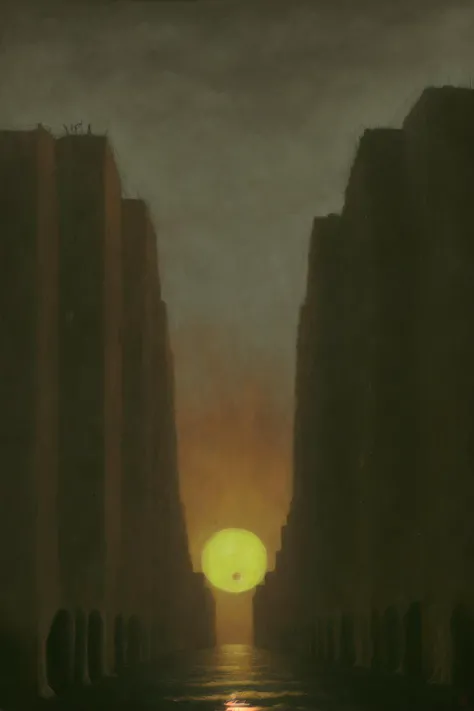oil painting, suguru_tanaka, <lora:Suguru_Tanaka_Style:0.6>, night,towering,ocean,flesh floor,big sun,dark,sky,cloak,horror,flesh wall, canals, (disfigured,Multiple heads,Extra limbs,crazy,Bad proportions,Disfigured,ugly:1.2), <lora:russian_panel_houses_v105:0.8>, russian panel houses, <lora:siberian_atmosphere_v1:0.65>,