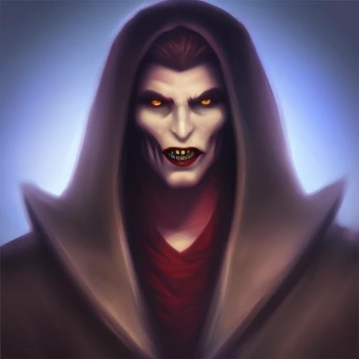 awesome rpg icon of a vampire, portrait, canvas