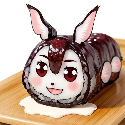 food, no_humans, (rice:0.5), animaki, food focus, objectification, <lora:animaki_cut_roll_v1:0.5>,okapi ears, soy_sauce