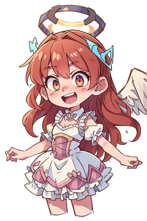 ((best quality, masterpiece)),    [(simple background:1.3),::5], ((die-cut sticker):1.1), (solid outline:1.2),
chibi, 1girl, angel, lolita_dress , embarrassed <lora:ArsEmbarrassed-t5:0.3>, (smile:0.8), (constricted pupils, small pupils), blush , open mouth, ((halo)), wings, 
<lora:Constricted Pupils5:0.3>, 
<lora:lolita_dress_classic_1_v3:0.5>
<lora:easy_sticker:0.5> , <lyco:Qtea_add_sugar:0.2>