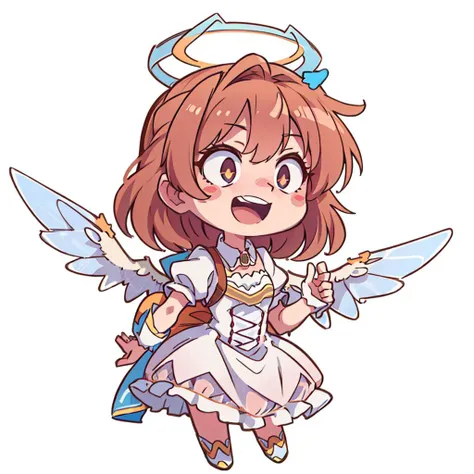((best quality, masterpiece)),    [(simple background:1.3),::5], ((die-cut sticker):1.1), (solid outline:1.2),
chibi, 1girl, angel, lolita_dress , embarrassed <lora:ArsEmbarrassed-t5:0.3>, (smile:0.8), (constricted pupils, small pupils), blush , open mouth, ((halo)), wings,
<lora:Constricted Pupils5:0.3>,
<lora:lolita_dress_classic_1_v3:0.5>
<lora:easy_sticker:0.5> , <lyco:Qtea_add_sugar:0.2>