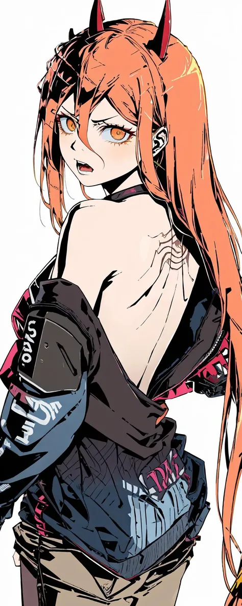 clonion, 1girl, chain, horns, long_sleeves, bare back, bare shoulder, rope, (simple_background), solo, from_side, (corneo_power:0.7), blonde, orange hair,
<lora:clonion3-15:1>
corneo_power