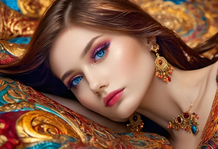 Amazing detailed photography of a perfect beautiful 1girl absorbed by nothingness, artistic imagination, swirling vibrant colors, high resolution face, piercing eyes, , smiling,Anti-Aliasing, FXAA, De-Noise, Post-Production, SFX, insanely detailed & intricate, hypermaximalist, elegant, ornate, hyper realistic, super detailed, noir coloration, serene, 16k resolution, full body,
