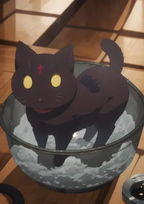 cute cat at center, eye contact,chomusuke, cat ears, <lora:chomusuke:0.8>