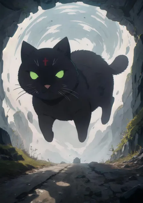 cute cat (running:1.3),,chomusuke, cat ears, <lora:chomusuke:0.7>
