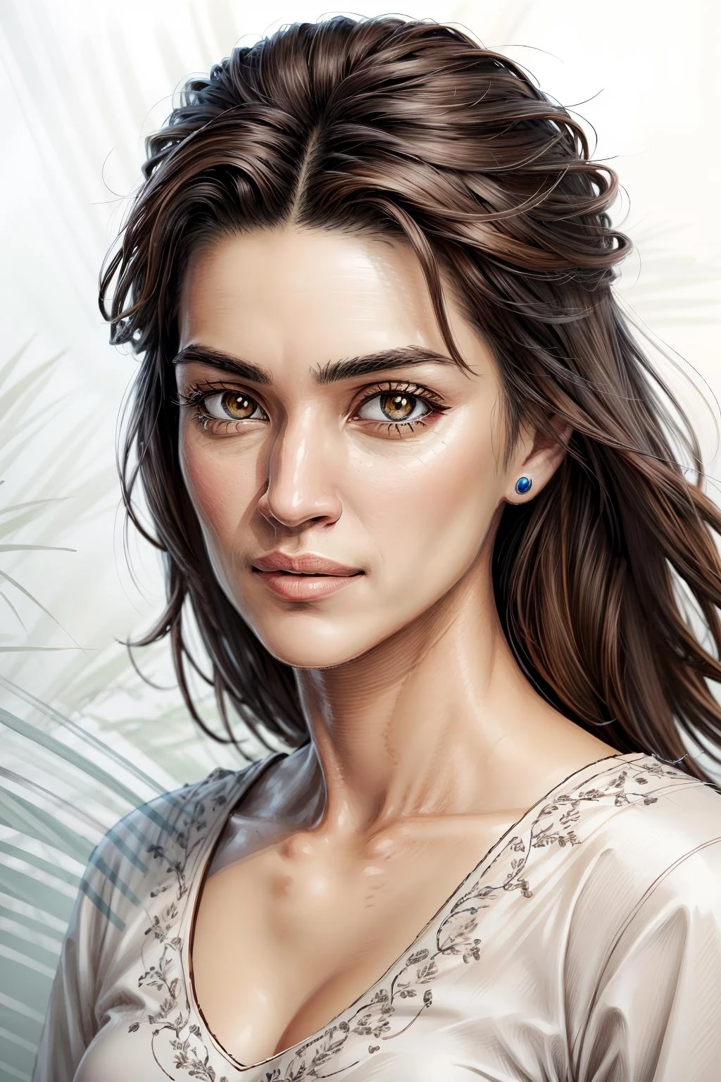 photorealistic, best quality, masterpiece, realistic, highres, absurdres, <lora:kriti_sanon:1>,kr1t1 , ((vector))