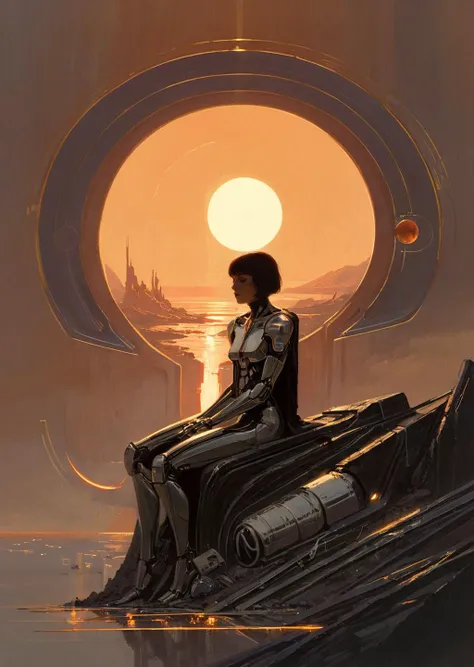 concept art by syd mead, retro futuristic,
d3qck artstyle
sunset
1girl sad, depressed
sitting on a pill of trash
fallout
apocalypse
glowing particles
[(details:1.2): [ (many small details:1.3) : [ (many ultrasmall details: 1.2):(very detailed ultrasmall edges and microrelief:1.5):0.7 ]: 0.4 ] :0.2]
<lora:d3qck artstyle:0.7>
<lora:concept_art_syd_mead:0.7>