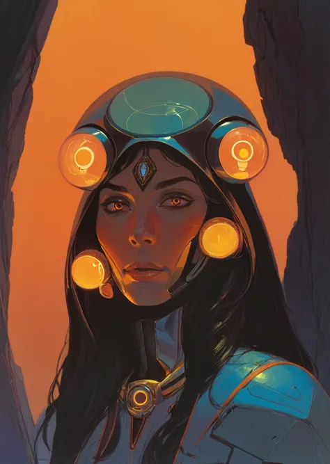 concept art by syd mead ,  high-quality 4k hd, flat-color cartoon artwork in jmst artstyle, moebius
1girl ,  detailed face, gradient 
cave
torch 
   <lora:concept_art_syd_mead:0.8>
 <lora:SDXL1.0_Essenz-series-by-AI_Characters_Style_MoebiusJeanGiraud-v1.0:0.8>
 [(details:1.2): [ (many small details:1.3) : [ (many ultrasmall details: 1.2):(very detailed ultrasmall edges and microrelief:1.5):0.7 ]: 0.4 ] :0.2]