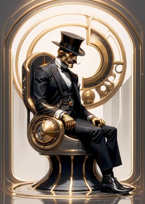 concept art by syd mead, retro futuristic,
d3qck artstyle
a gentleman  with a hat ,  mustache,
sitting on a time machine
(steampunk) london
clockwork,  
shadows, 
[(details:1.2): [ (many small details:1.3) : [ (many ultrasmall details: 1.2):(very detailed ultrasmall edges and microrelief:1.5):0.7 ]: 0.4 ] :0.2]
<lora:d3qck artstyle:0.7>
<lora:concept_art_syd_mead:0.7>