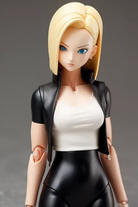 best quality, masterpiece, 1girl, upper body, <lora:figmaAnimeFigures_figma:0.5>, figma, <lora:android18DragonBall_one:0.5>, android 18