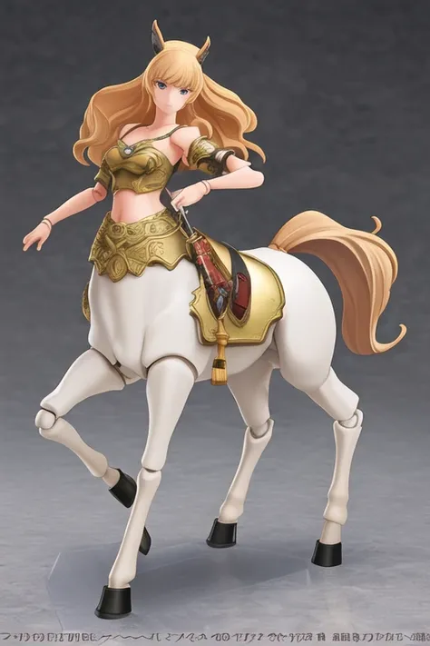 ((best quality)), ((highly detailed)), masterpiece, ((official art)), detailed face, beautiful face, (detailed eyes, deep eyes), (1girl:1.33, solo), <lora:figmaAnimeFigures:.6>, (figma), [realistic], [3d], (3dcg), ((octane render)), (centaur), taur, centauroid, hooves, unicorn horn