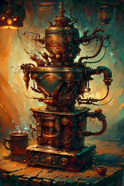 <lora:MahabharataPunkAI:.9> MahabharataPunkAI coffee machine