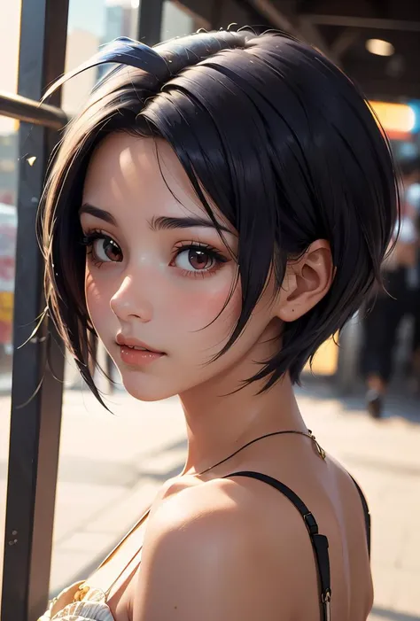 (masterpiece, best quality), 1girl, <lora:miura_azusa_v1:0.8> aaazusa, short hair, ahoge, parted bangs