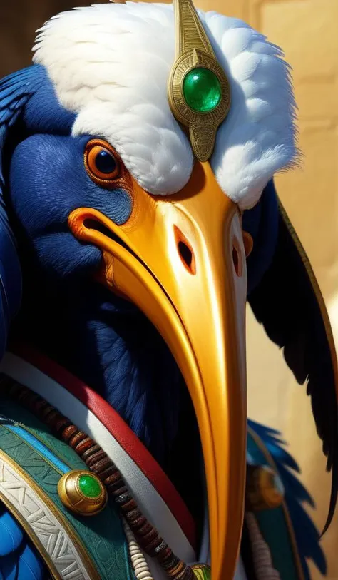 wily ibis - headed thoth, fantasy character portrait, ultra realistic, concept art, intricate details, highly detailed by greg rutkowski, gaston bussiere, craig mullins, simon bisley