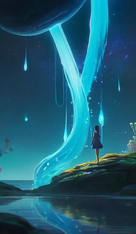 a surreal Bioluminescent, very very very cute Silene in a happy world by Daniel Merriam, Trending on Artstation, oil on Canvas by Elena Zhurikhina and Goro Fujita and Charlie Bowater, octane render, 4k, 8k, HD,abstract dream, space, intricate, grand scale, alone, cinematic film still, insane detail, sharp focus, depth of field, realistic lighting, (realistic perspective), complex, (multiple subjects), 4k HDR,