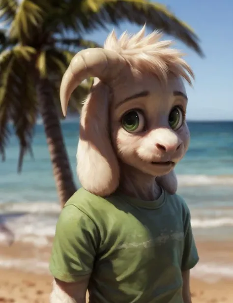 (( <lora:asriel-30:0.3>, <lora:asriel-20:0.2>, <lora:storyshiftAsriel_10:0.2>)), (high detail, film photography, soft focus, soft shaded, RAW candid cinema, photorealism, realistic, photorealistic, analog style, subsurface scattering, masterpiece, best quality, ultra realistic, 8k), (asriel:1.5 (white detailed fur, solo, ???, child, baby, fluffy, cute) and (green t-shirt in yellow stripes, brown pants), portrait), beach, sun, <lora:Furtastic_Detailer:0.1>, <lora:locon_perfecteyes_v1_from_v1_64_32:0.4>