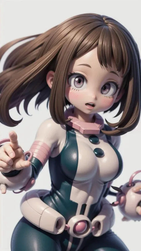 high quality, detailed, 1girl, uraraka ochako, <lora:uraraka_ochako_v1:1>, bodysuit,