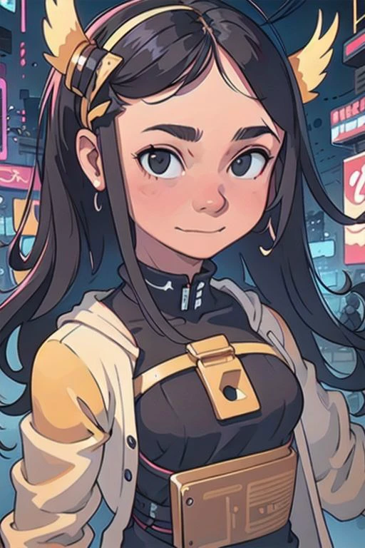 {{{masterpieces}}}, perfect anatomy, whole figure, 1girl, blonde hair (tied in braid), pretty face (tonde), large breast (size D), happy, smile, cyberpunk outfit (skirt, fishnet stockings, cute hoodie, earphones), rain, relax.
Cyberpunk alley,night scene, hard surface objects, defined shape, pop art, rtx, 8 k, ray tracing, highly detailed, neon aesthetic inkpunkHeavy768, f/1.4, close up film photo, atmospheric lighting, cinematic composition, detailed, filmgenre