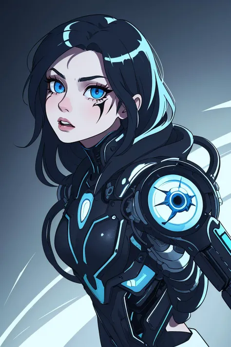 masterpiece, best quality, alien spaceship interior, hr giger, organic background, bio mechanical structures background, unique scary, gothic girl, dynamic goth hair, punk,(masterpiece:1.6, best quality), finely detailed beautiful icy blue eyes,(extremely detailed CG unity 8k wallpaper, masterpiece, ultra-detailed,best shadow), (detailed background), (beautiful detailed face), High contrast, (best illumination, an extremely delicate and beautiful), oblique view, detailed background,