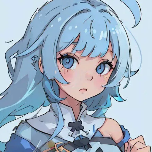 female, young, high quality, perfect face,blue hair