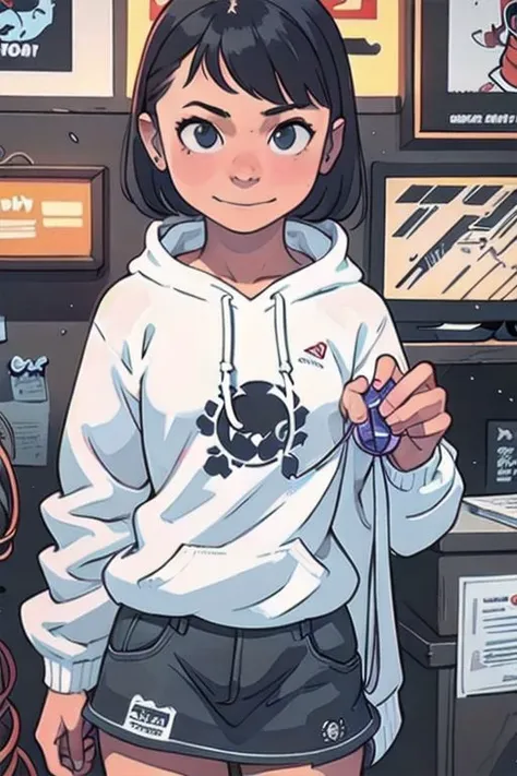 {{{masterpieces}}}, perfect anatomy, whole figure, 1girl, blonde hair (tied in braid), pretty face (tonde), large breast (size D), happy, smile, cyberpunk outfit (skirt, fishnet stockings, cute hoodie, earphones), rain, relax.
Cyberpunk alley,night scene, hard surface objects, defined shape, pop art, rtx, 8 k, ray tracing, highly detailed, neon aesthetic inkpunkHeavy768, f/1.4, close up film photo, atmospheric lighting, cinematic composition, detailed, filmgenre