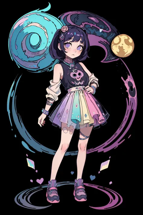 ((best quality, masterpiece)), ((style-swirlmagic):0.75),
1girl, pastel goth,  full body, 
<lora:more_details:0.5> <lora:EnvyPastelGoth01-sd15:1>