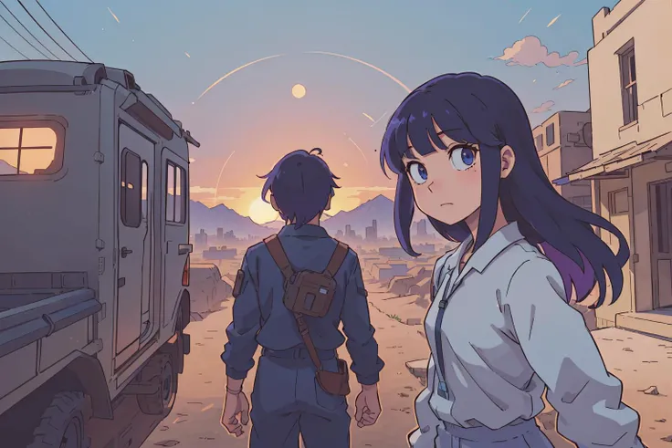 (best-quality:0.8), (best-quality:0.8), perfect anime illustration of a  landscape of a Anime Holistic [Miami|The Gobi Desert]  and 1940'S Western Petra, Hazy conditions, Masterpiece, Energetic, cyberdelic, backlight, Depth of field 100mm, CMYK Colors, Instagram, sfumato, professional, dslr