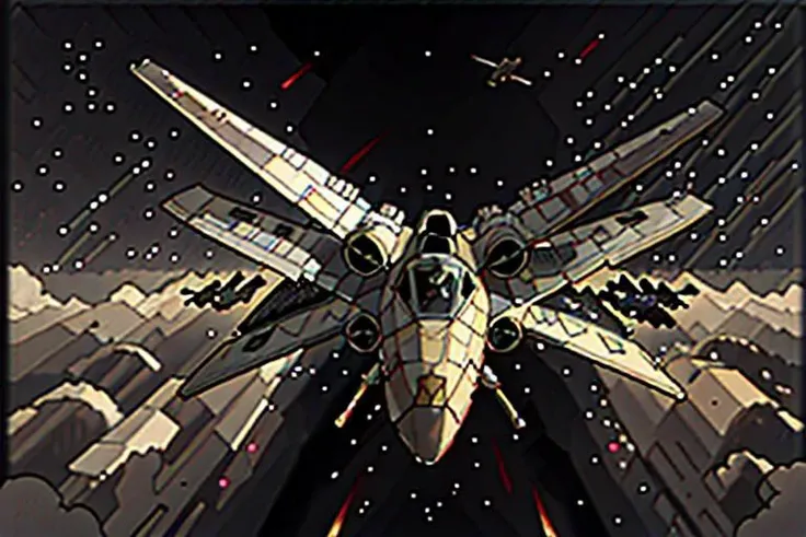 a fighter flying in the orbit. galaxy background. (otherworldly), highly insanely detailed, masterpiece, top quality, best quality, highres, 4k, 8k, RAW photo, (beautiful and aesthetic),