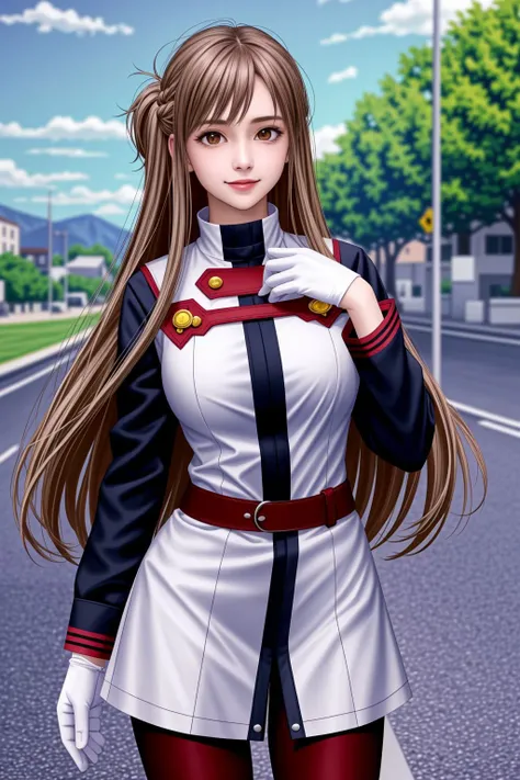 <lora:lcm_lora_sd15:1>,
(masterpiece,best quality,8k,beautiful and aesthetic:1.2),
solid-best-physical-appearance-perfect::2,
cosplay,Smile,HUGE BREASTS,
<lora:(RRy^W)}PWfeYH.N}rZh<.asuna_(sao)_v1>,
ccasuna,brown eyes,bangs,brown hair,(long hair),
uniform,jacket,long sleeves,white gloves,belt,red pantyhose,
bent_over,outdoors,sky,
<lora:[R]Xn}0{LORA.add_detail:0.3>,