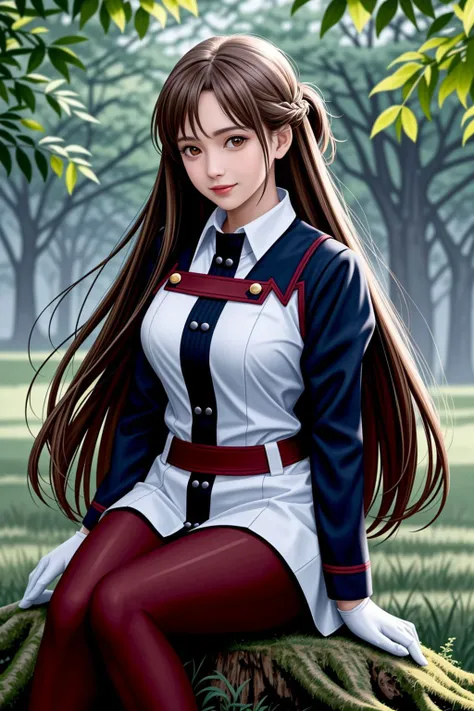 <lora:lcm_lora_sd15:1>,
(masterpiece,best quality,8k,beautiful and aesthetic:1.2),
solid-best-physical-appearance-perfect::2,
cosplay,Smile,HUGE BREASTS,floating hair,
<lora:(RRy^W)}PWfeYH.N}rZh<.asuna_(sao)_v1>,
ccasuna,brown eyes,bangs,brown hair,(long hair),
uniform,jacket,long sleeves,white gloves,belt,(red pantyhose),
(bent_over:1.3),sitting on tree stump,outside,dappled sunlight,
<lora:[R]Xn}0{LORA.add_detail:0.3>,