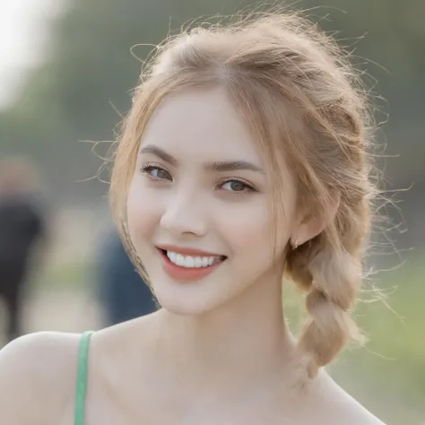 girlcuchoamiface, 1girl, smile, Stunningly Beautiful Girl, Haute_Couture, designer dress, wearing Haute_Couture, posing for a picture, fashion show, Long shaped face, angry, crazy, dark red eyes, Sandy Blonde side-swept hair, short hair, long ringlets, catwalk \(walkway\), , colorful, vivid colors, masterpiece, best quality, absurdres, highest quality, amazing details, 8k, aesthetic, <lora:offset_0.2:0.2> <lora:girlcuchoamiface_sdxl_SDLife_Chiasedamme_v2.0:0.6>