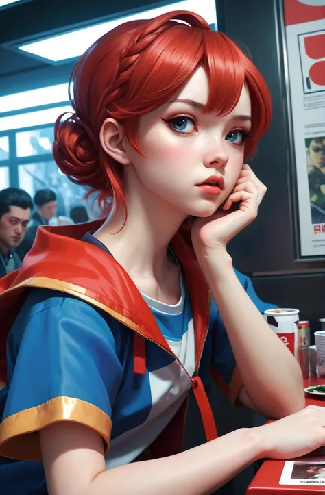 a candid scene, ilya kuvshinov, in the style of artgerm, krenz cushart, greg rutkowski, hiroaki samura, range murata, james jean, katsuhiro otomo, erik jones, serov, surikov, vasnetsov. 3d render, hyper detailed, smooth shading, ultra detailed