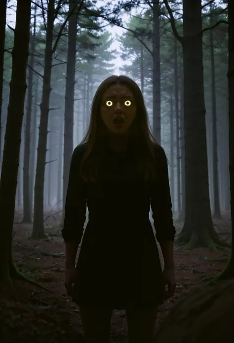 In the middle of a dark, gloomy forest, a lone silhouette of an 18-year old Danish woman stands still, eyes fixed on something horrifying in the distance. Suddenly, a pack of monsters emerges from the shadows, their glowing eyes fixated on her as they close in for the kill...
And with those 8 words: "As she screams in terror, her fate is sealed.", (&:0)