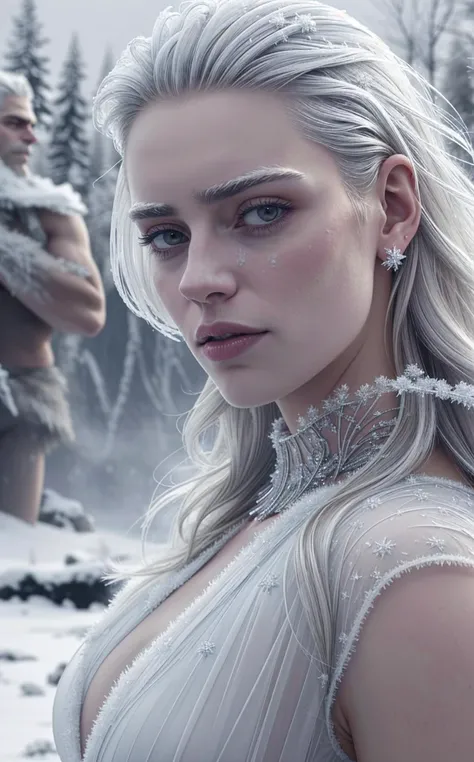 (beautiful fashion glamour photo of 21-year-old young woman [Anastasia|Natalia|Elena|Irina|Olga|Tatiana|Ekaterina|Ksenia] style of [Annie Leibovitz|Mario Testino|Helmut Newton|Steven Meisel|Ellen von Unwerth]:1.15) (cinematic establishing shot:1.2), (Layered Depth, Soft focus foreground:1.2), [[[SkinDetail HairDetail]]] (Frost Giant:1.4), Towering over icy landscapes, dominant in the frame, chilling aura