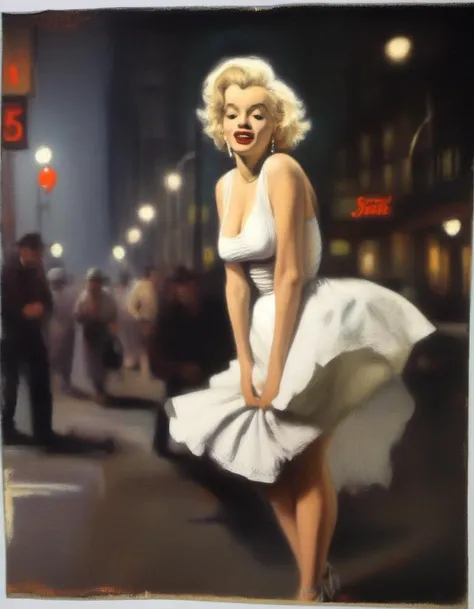 NSFW, photorealistisch, beautiful Gesicht, (Meisterwerk:1.4), (Best quality:1.4), extremely detailliert, hyper-detailliert, sanfte Beleuchtung, very wet 38 year old beautiful blonde pin-up woman from the 1950s in her late thirties, die im Regen an einer Bushaltestelle steht, bekleidet mit einer offenen, sehr nassen, semi-transparent white blouse and a short black skirt, white pearl necklace and white pearl earrings, perfekt Body, vollbusig, perfekt legs, kompliziert details, Meisterwerk, Best quality, uhd, 8k, ((schlichter Hintergrund:1.3)), rasierter Schambereich, big , sagging breasts, lange harte Brustwarzen, kurzer blonder Haarknoten mit Schleife im Haar, rasierter Schambereich, (perfekt_Gesicht), kompliziert, 4k, detailliert_Hintergrund, voll_Body, realistisch, 8k, Sexy, very cheeky smile, herausfordernder, frecher Gesichtsausdruck
