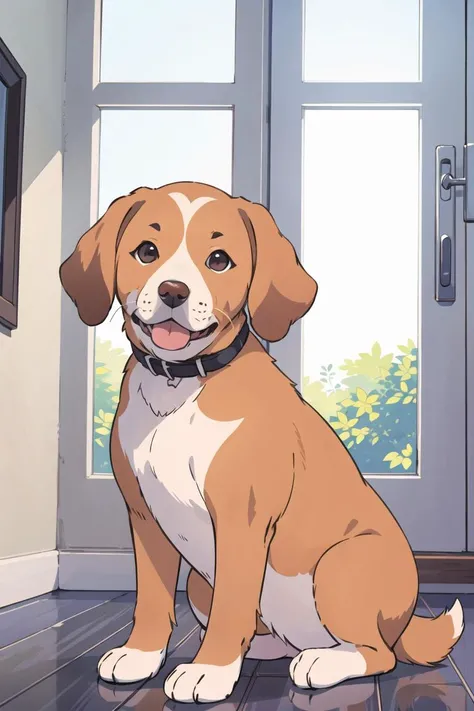 best quality, masterpiece, no humans, dog,